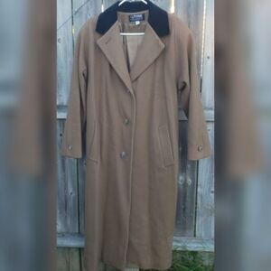 Vintage Trench Coat by Levine Classics 100% Wool Heavyweight Warm Lined
